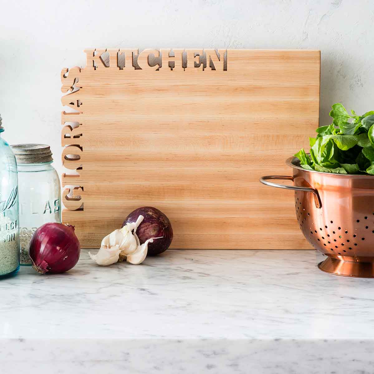 Personalized Cutting Board - Rectangle Top and Side - Words with Boards LLC