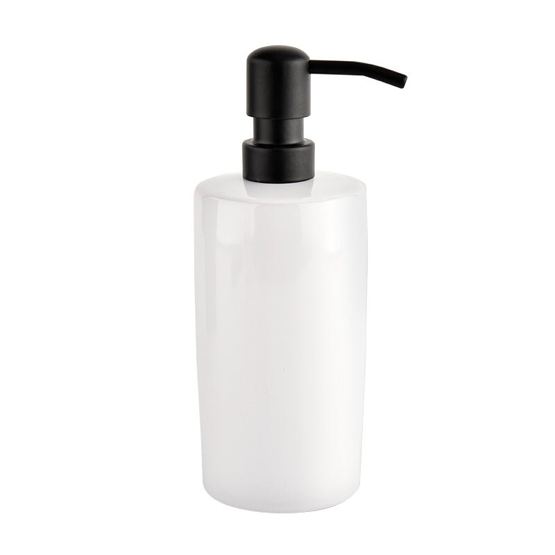 Distributeur de savon pour les mains en grès blanc de 15 oz