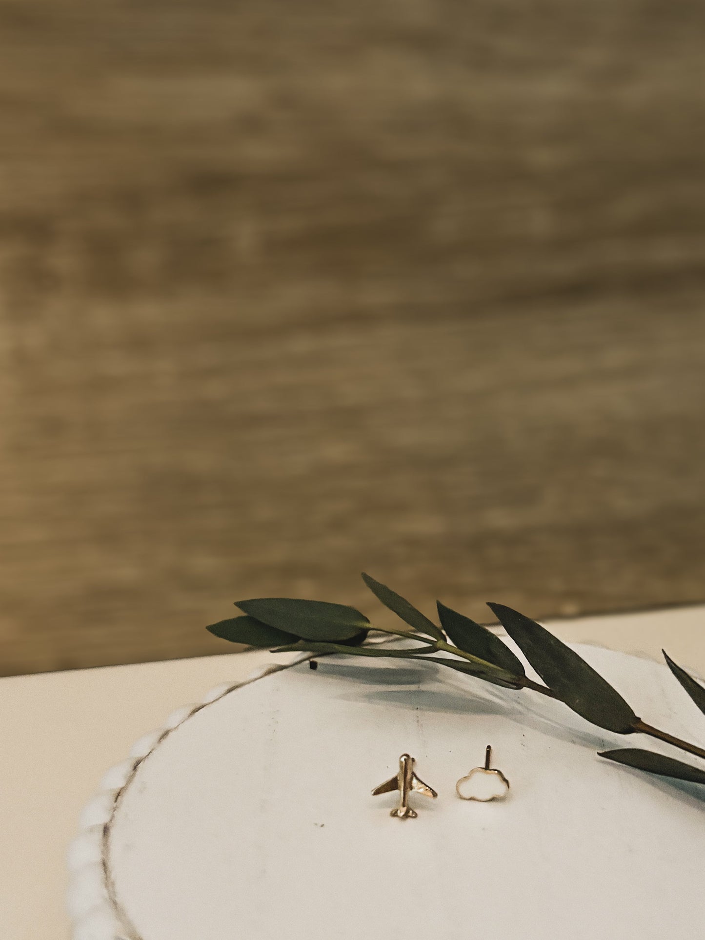 Adorable Cloud and Airplane Stud Earrings