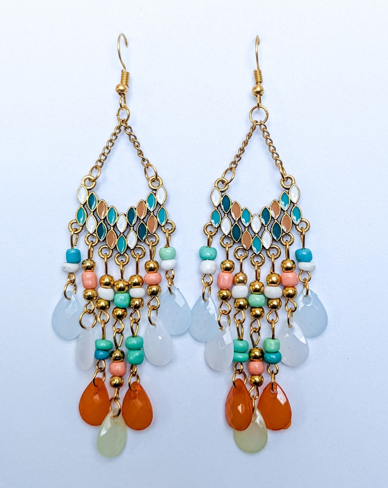 Beautiful Beachy Chandelier Earrings