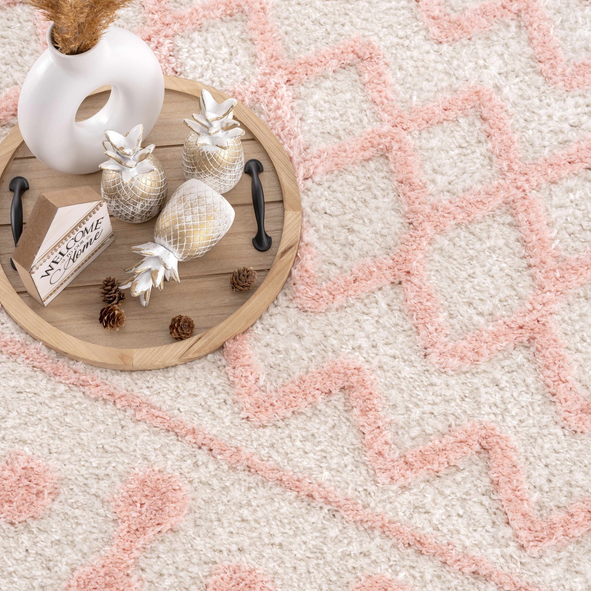 Darva Pink Plush Area Carpet - Boutique Rugs