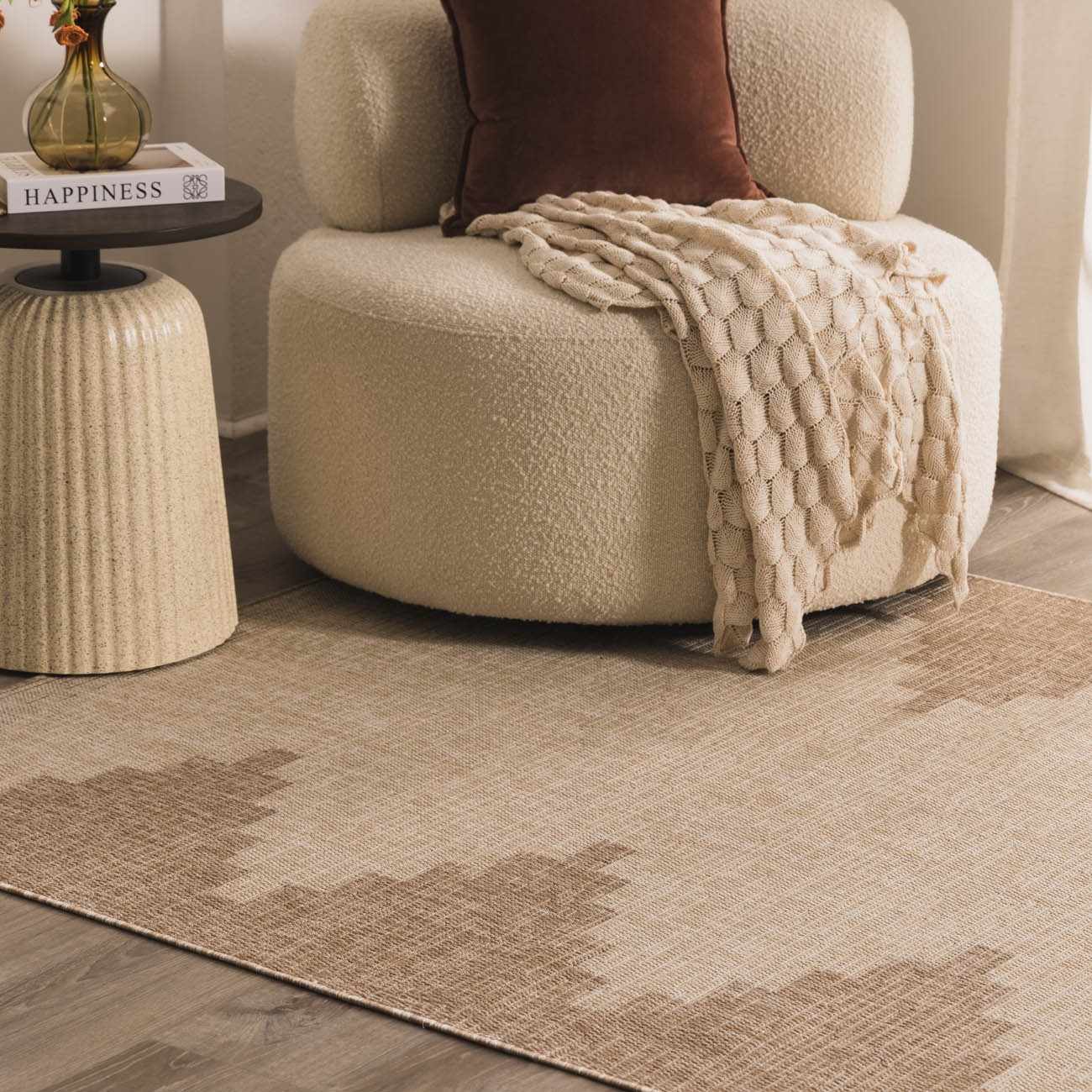 Djugun Beige Indoor & Outdoor Rug - Boutique Rugs