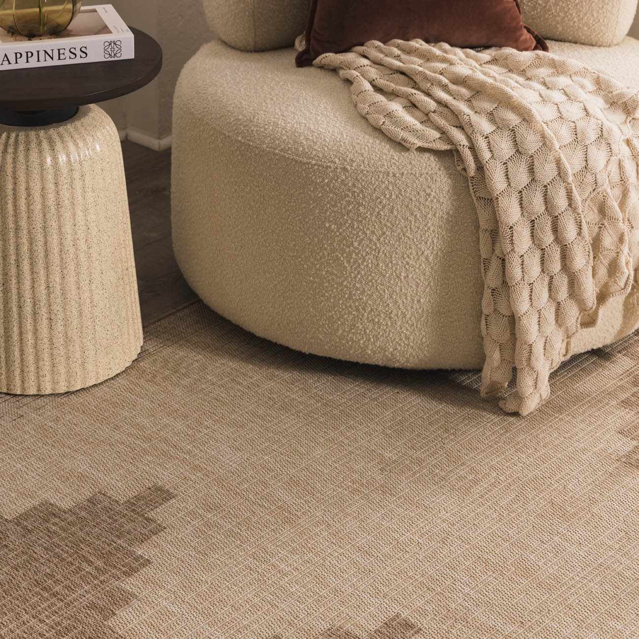 Djugun Beige Indoor & Outdoor Rug - Boutique Rugs