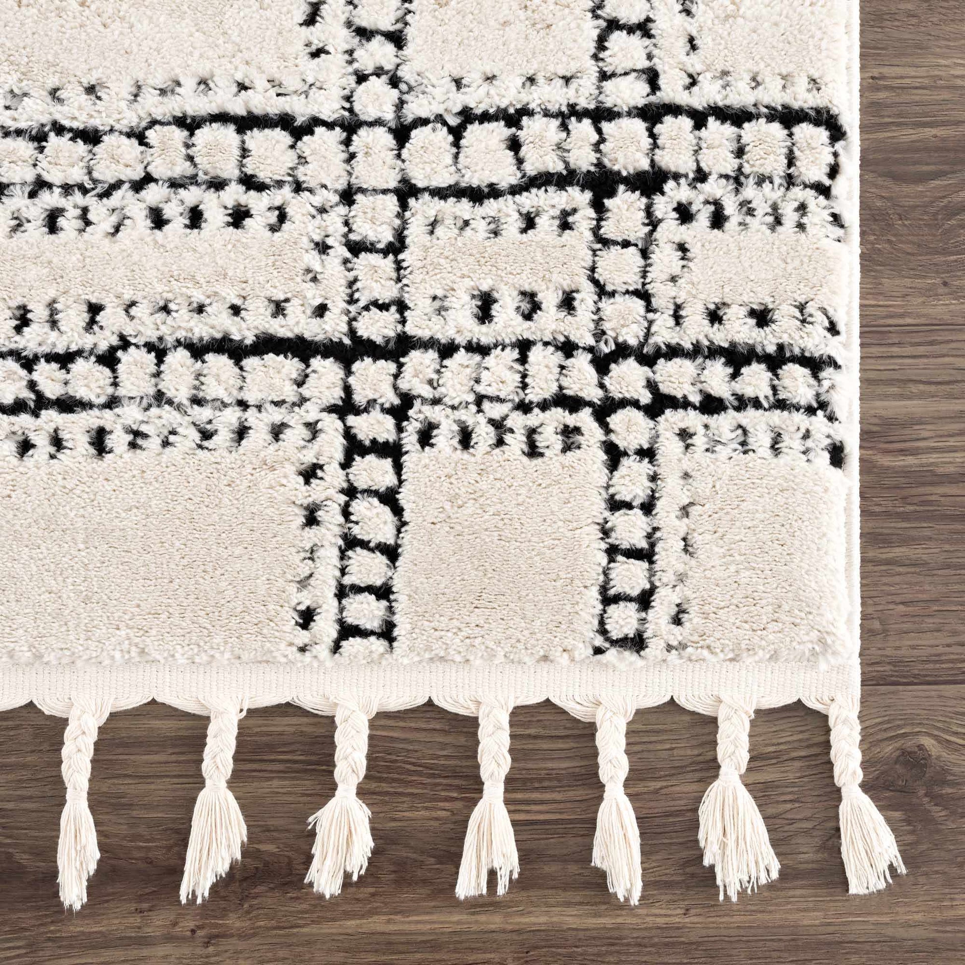 Ryuu Black & White Area Rug - Boutique Rugs