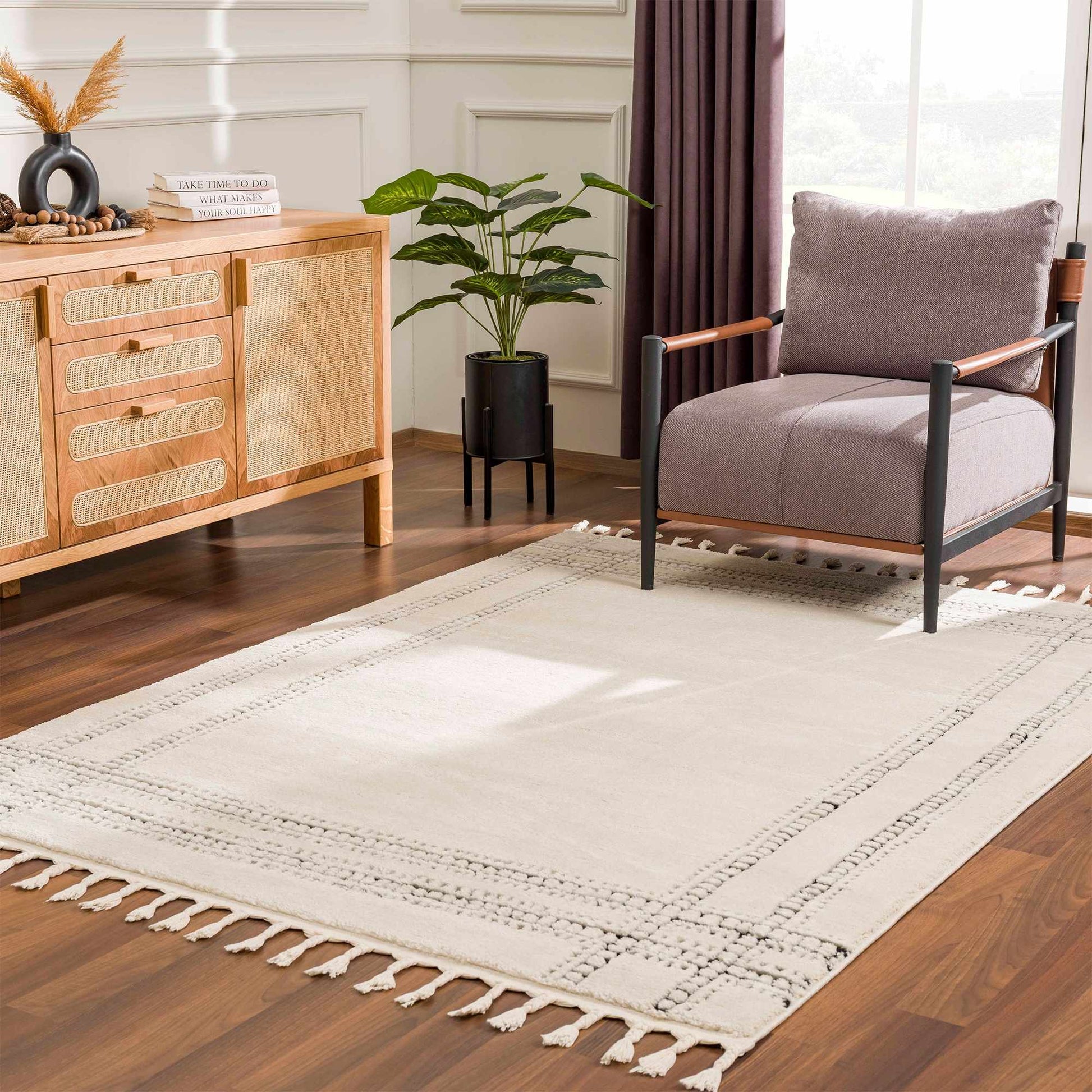 Ryuu Black & White Area Rug - Boutique Rugs