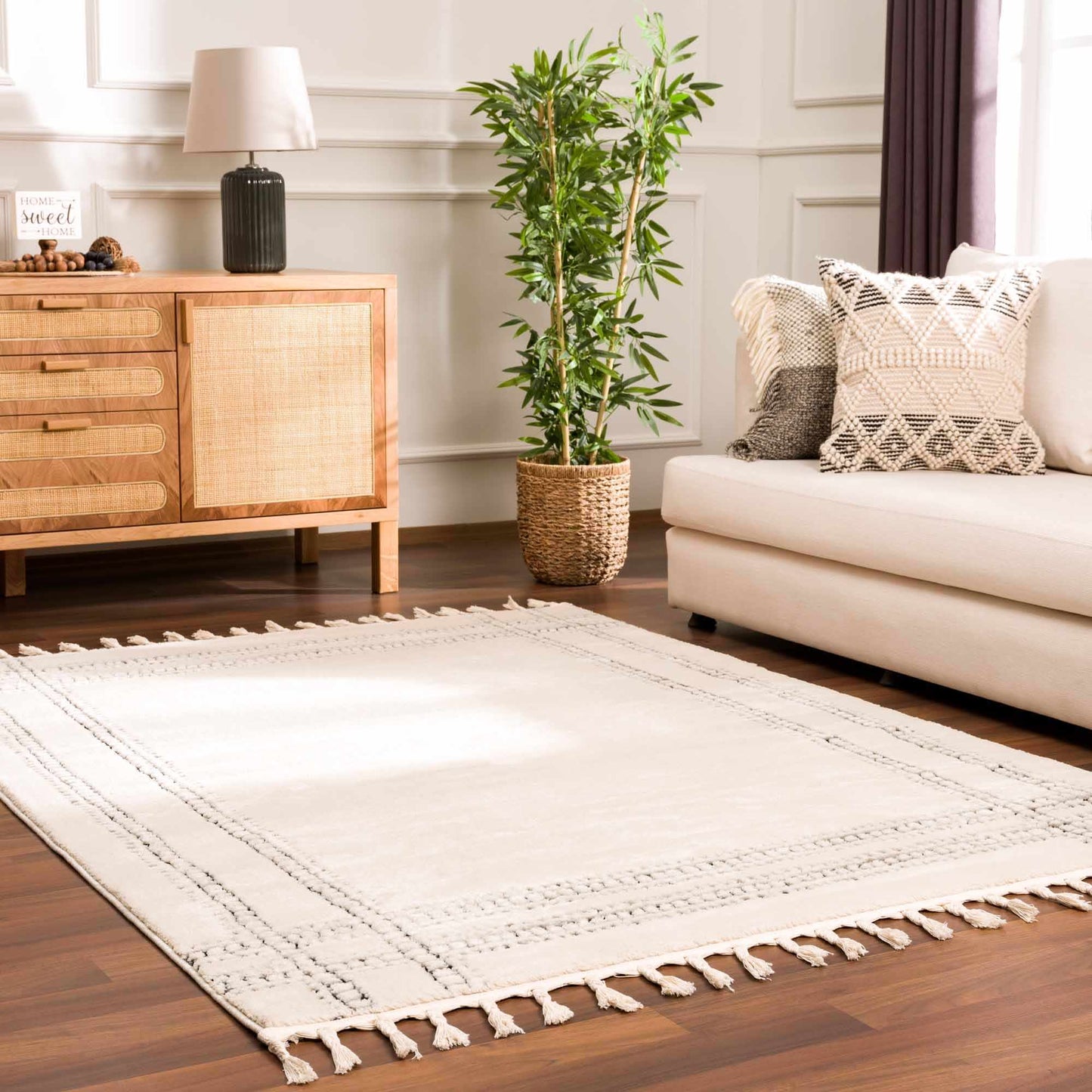 Ryuu Black & White Area Rug - Boutique Rugs