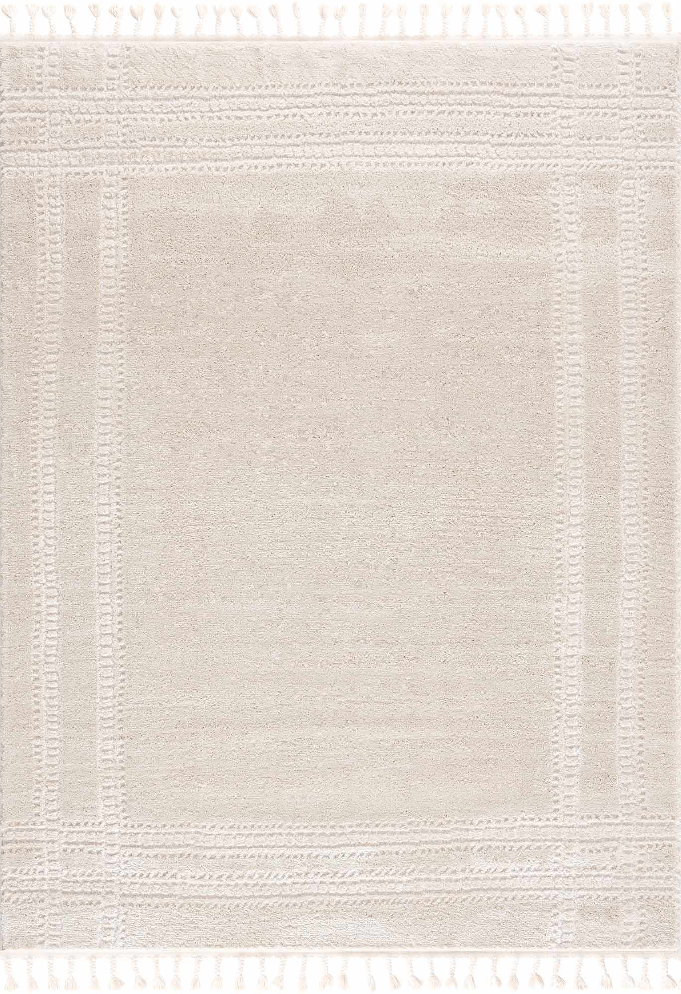 Ryuu Ivory Carved Area Rug - Boutique Rugs
