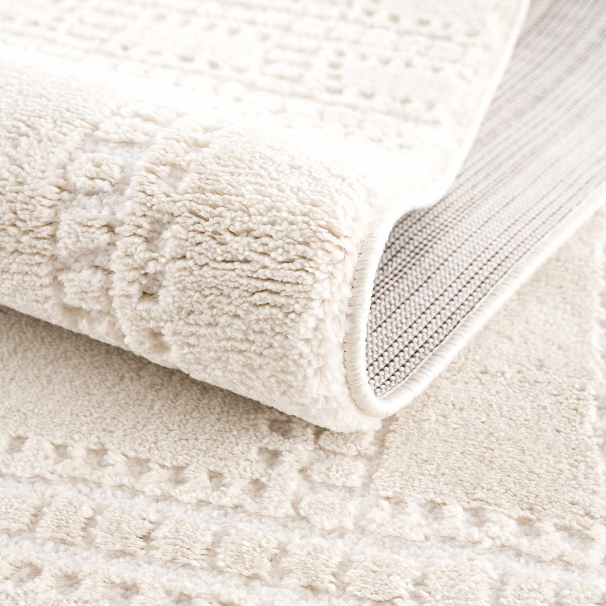 Ryuu Ivory Carved Area Rug - Boutique Rugs