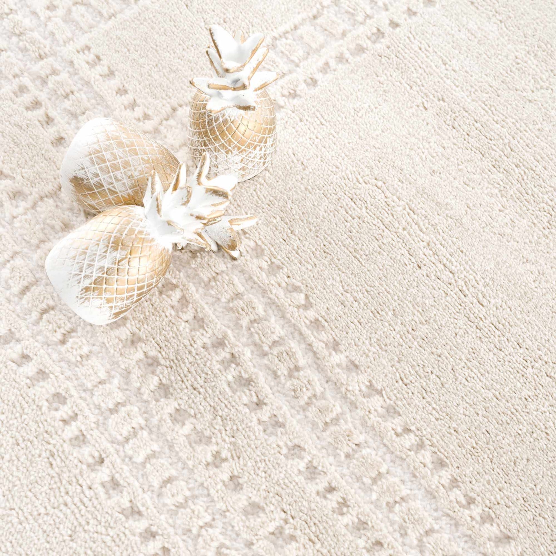 Ryuu Ivory Carved Area Rug - Boutique Rugs