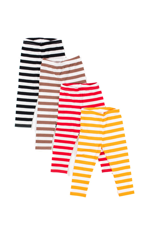 Leggings rayés unisexes