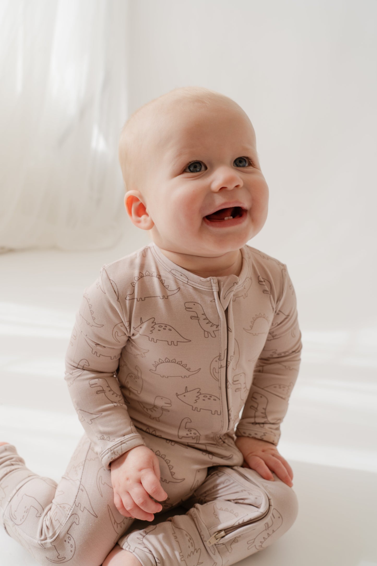 Dinosaur | Bamboo Zip Romper