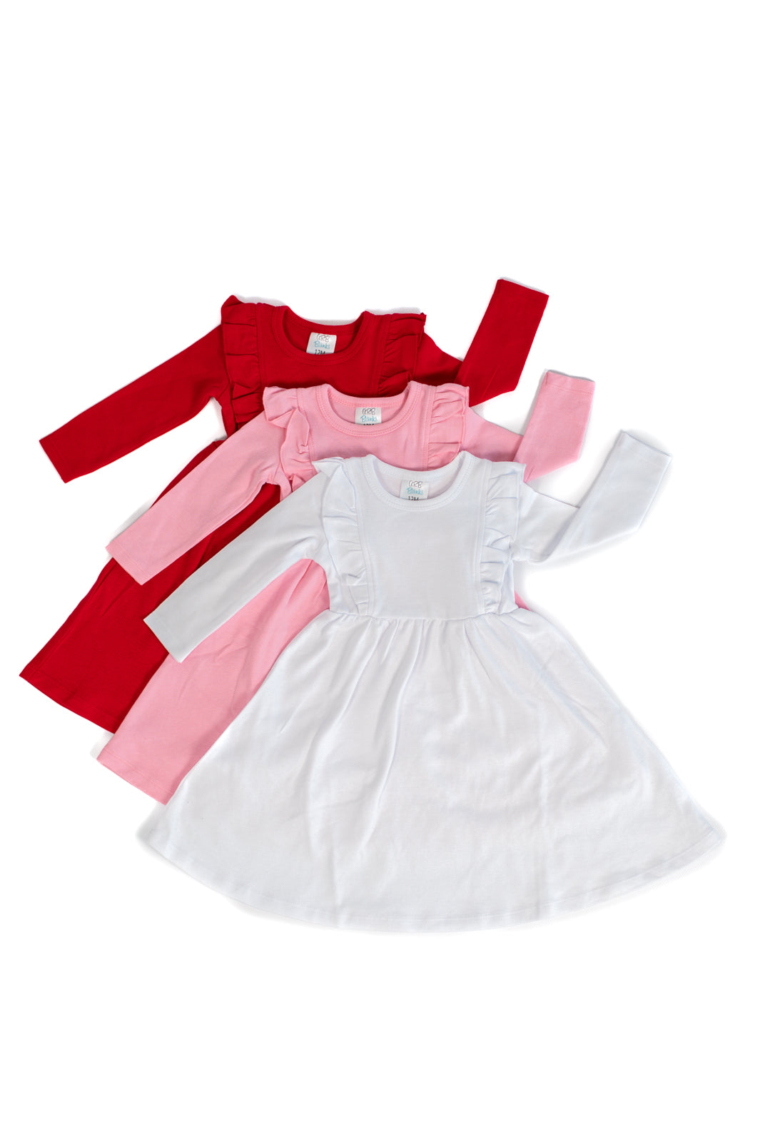 Girl’s Twirl Empire Waist Long Sleeve Dress - ARB Blanks