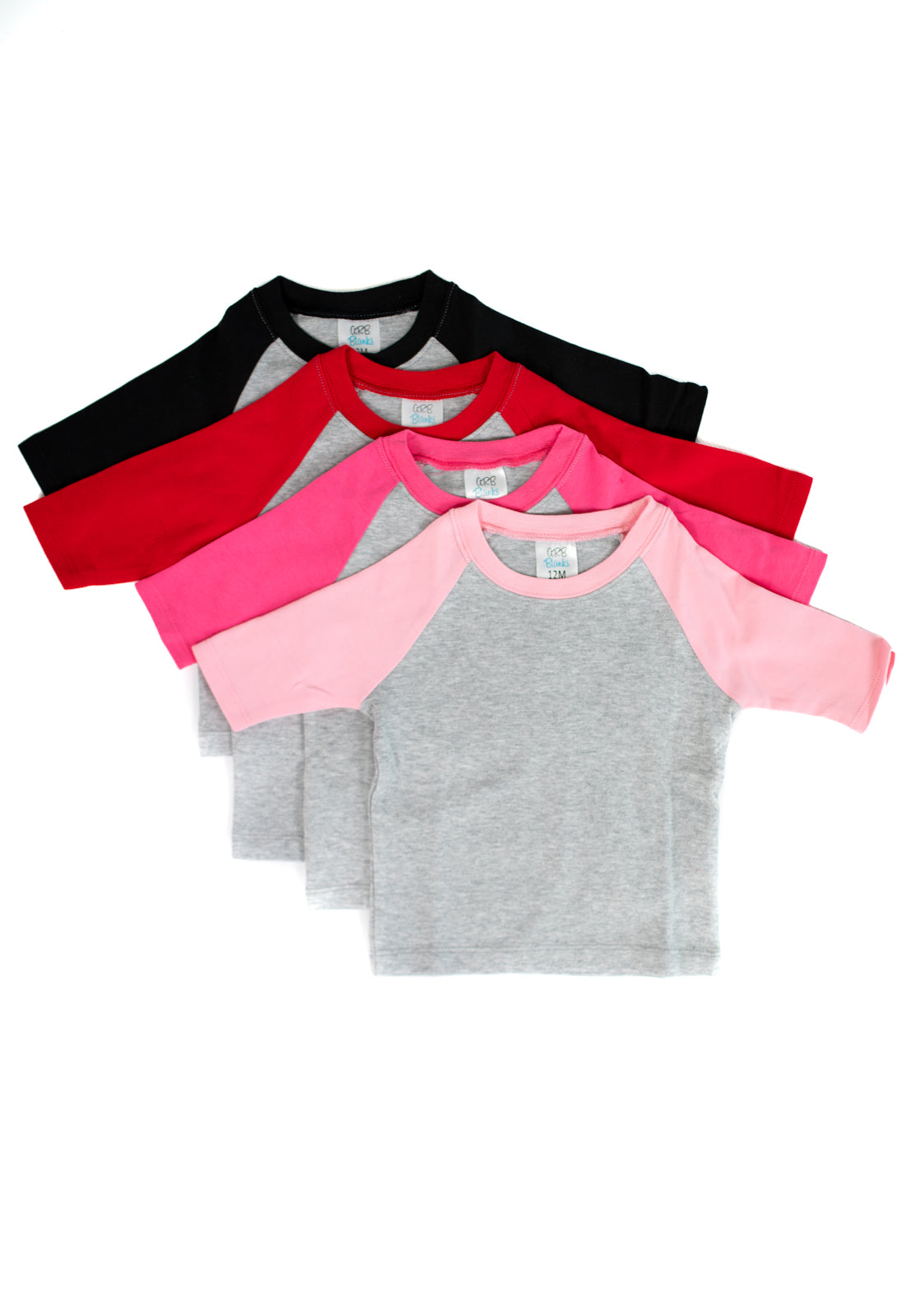 Unisex Raglan Shirt with Grey Body (12M-Toddler) - ARB Blanks