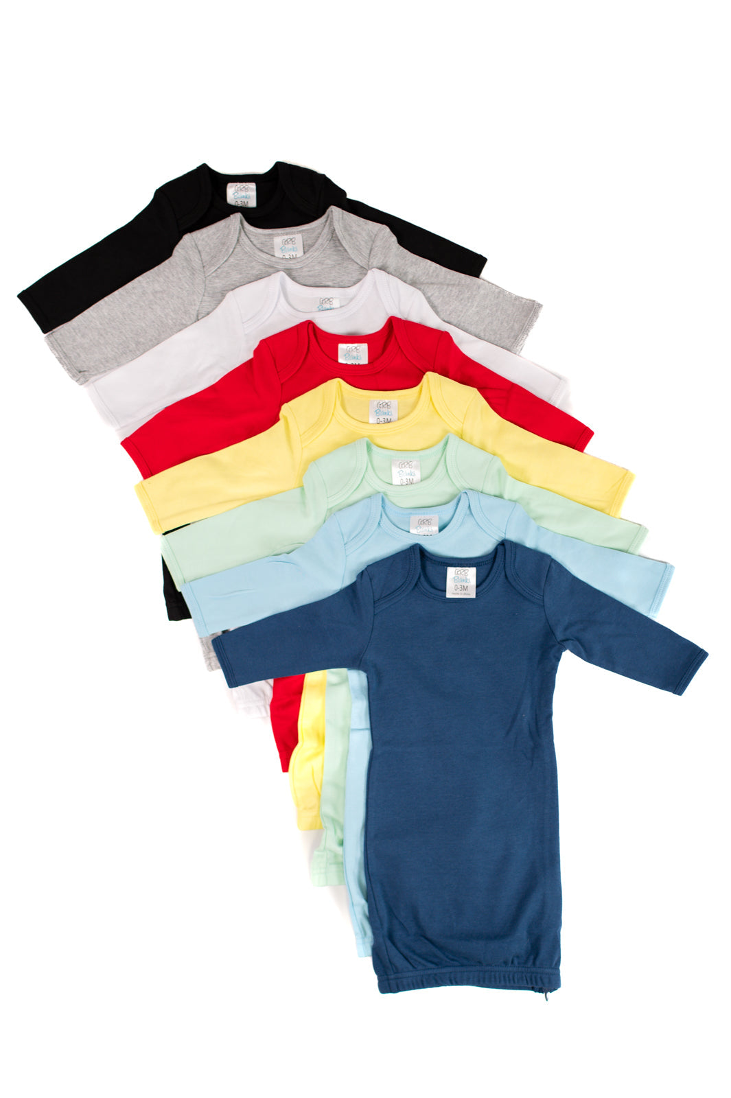 Unisex Long Sleeve Baby Gown - ARB Blanks