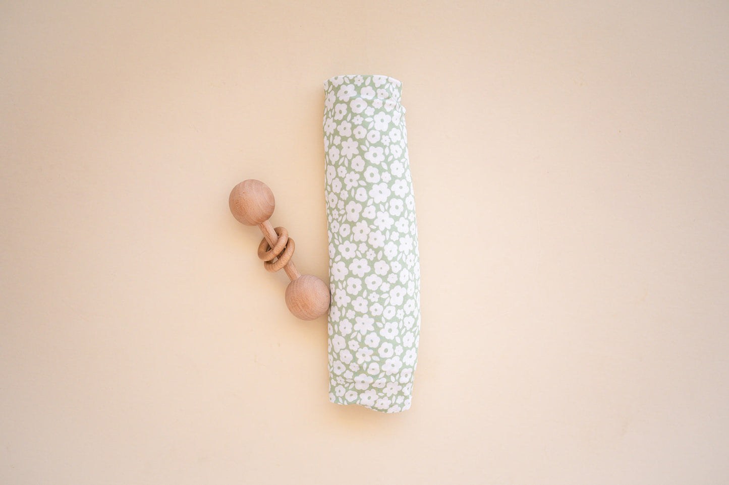 Bamboo Stretch Swaddle - Sage Ditsy Floral - Harp Angel Boutique