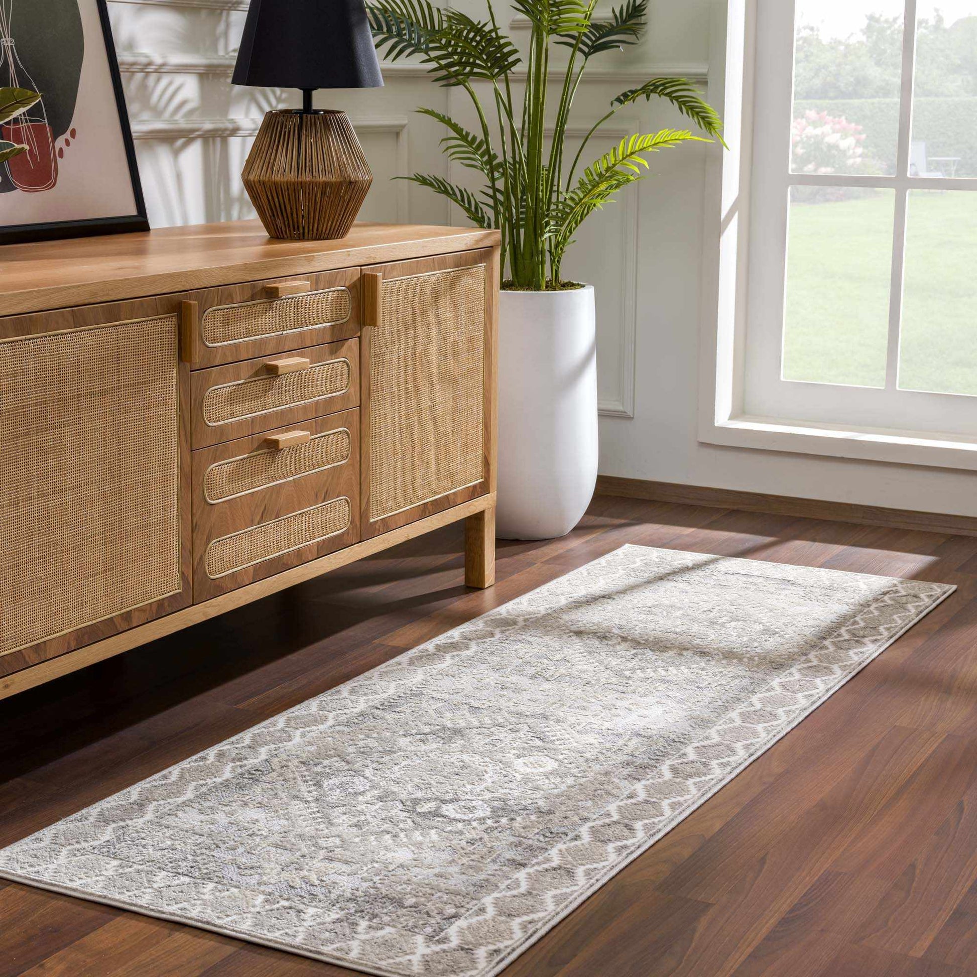 Brend Taupe Medallion Area Rug - Boutique Rugs