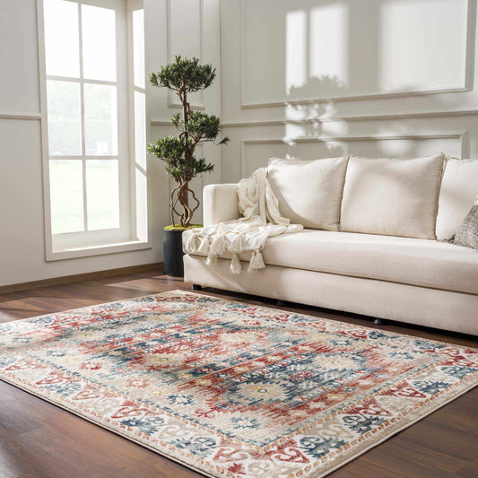 Bindi Blue & Rose Area Rug - Boutique Rugs