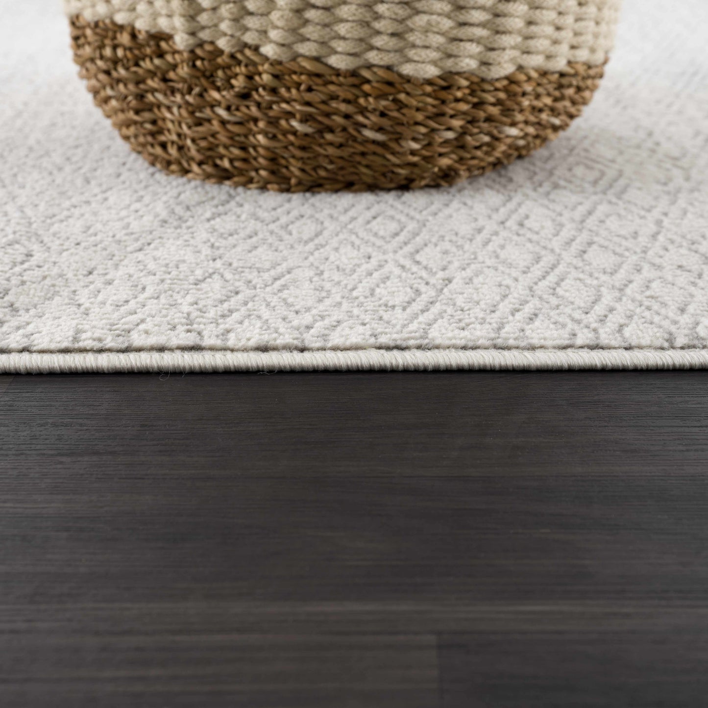 Alfombra azteca Tigri en color marfil y gris 2317 - Oferta