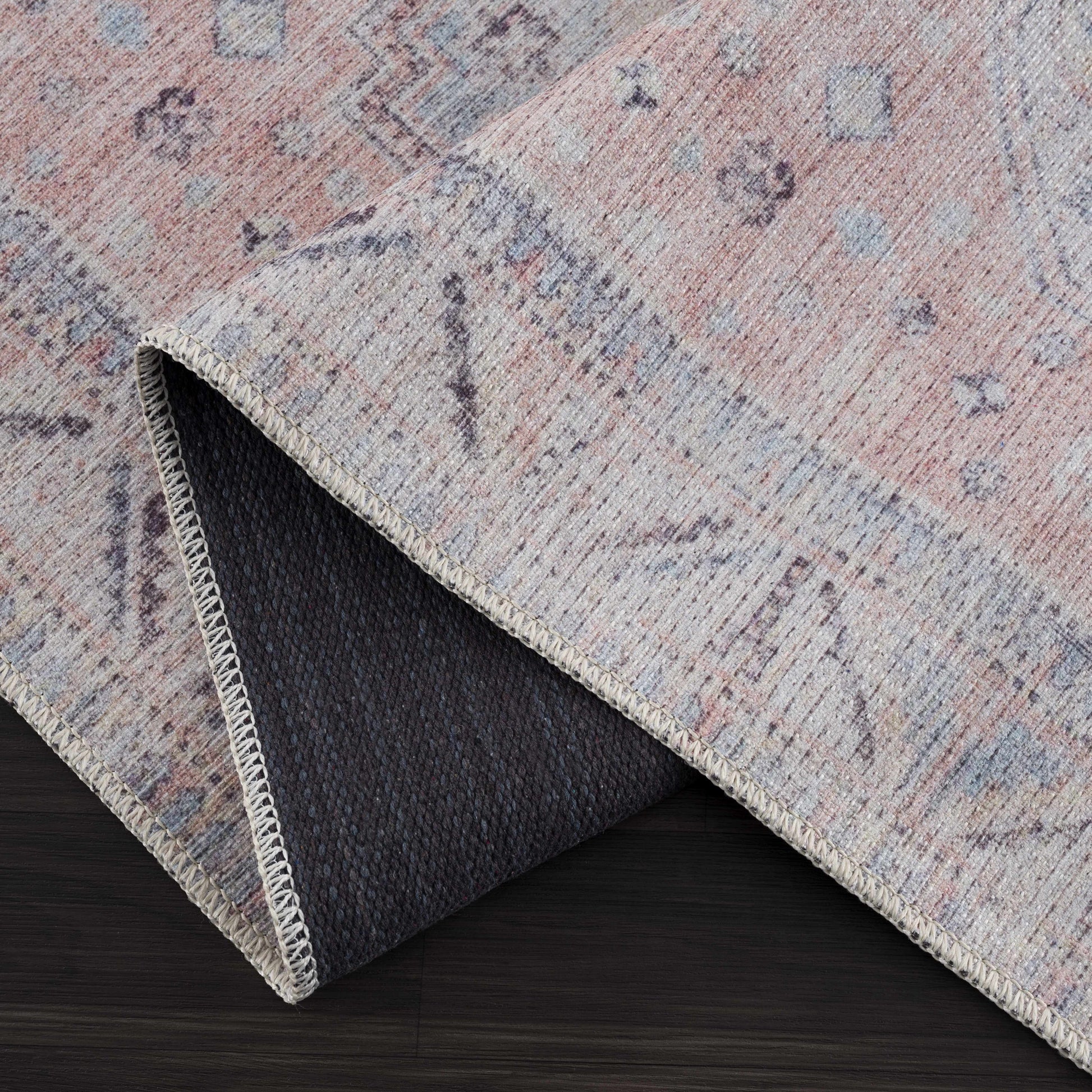 Morcott Peach Washable Area Rug - Boutique Rugs