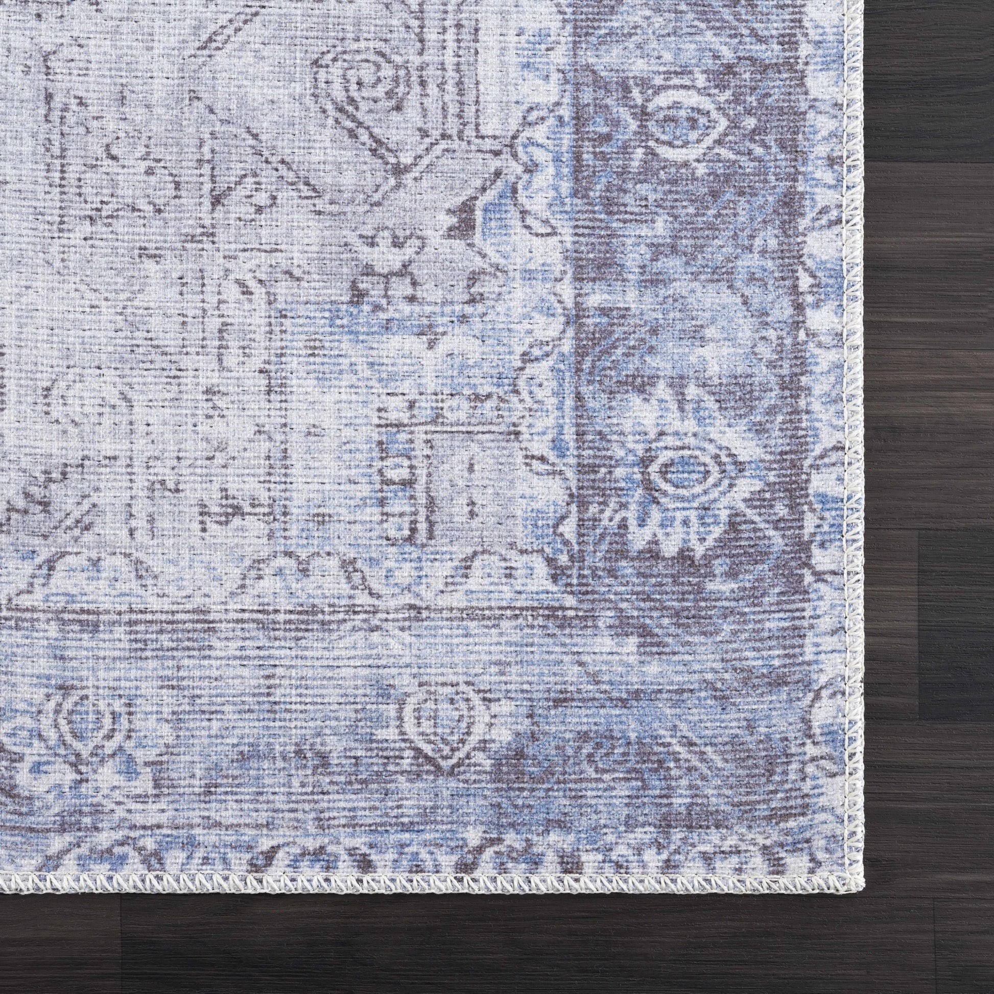 Rosman Ice Blue Washable Rug - * 2’ x 2’11’’ Rectangle - Boutique Rugs