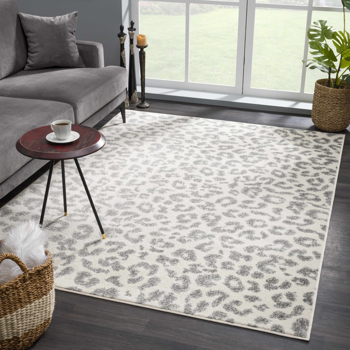 Tapis à imprimé léopard Marash KMRSH-4612 - Solde