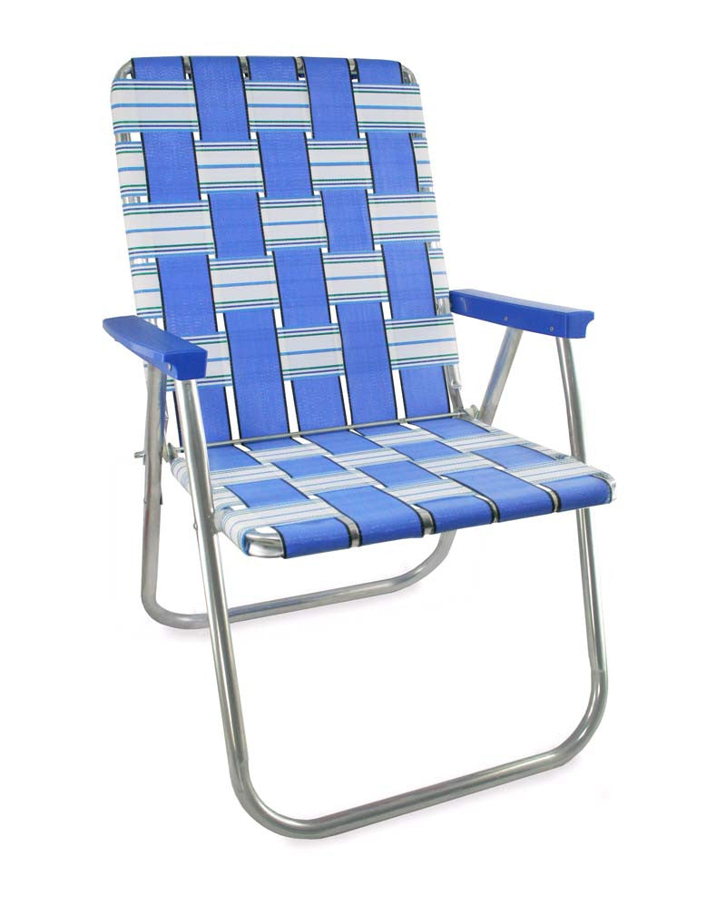 Chaise de jardin classique Blue Sands avec accoudoirs bleus