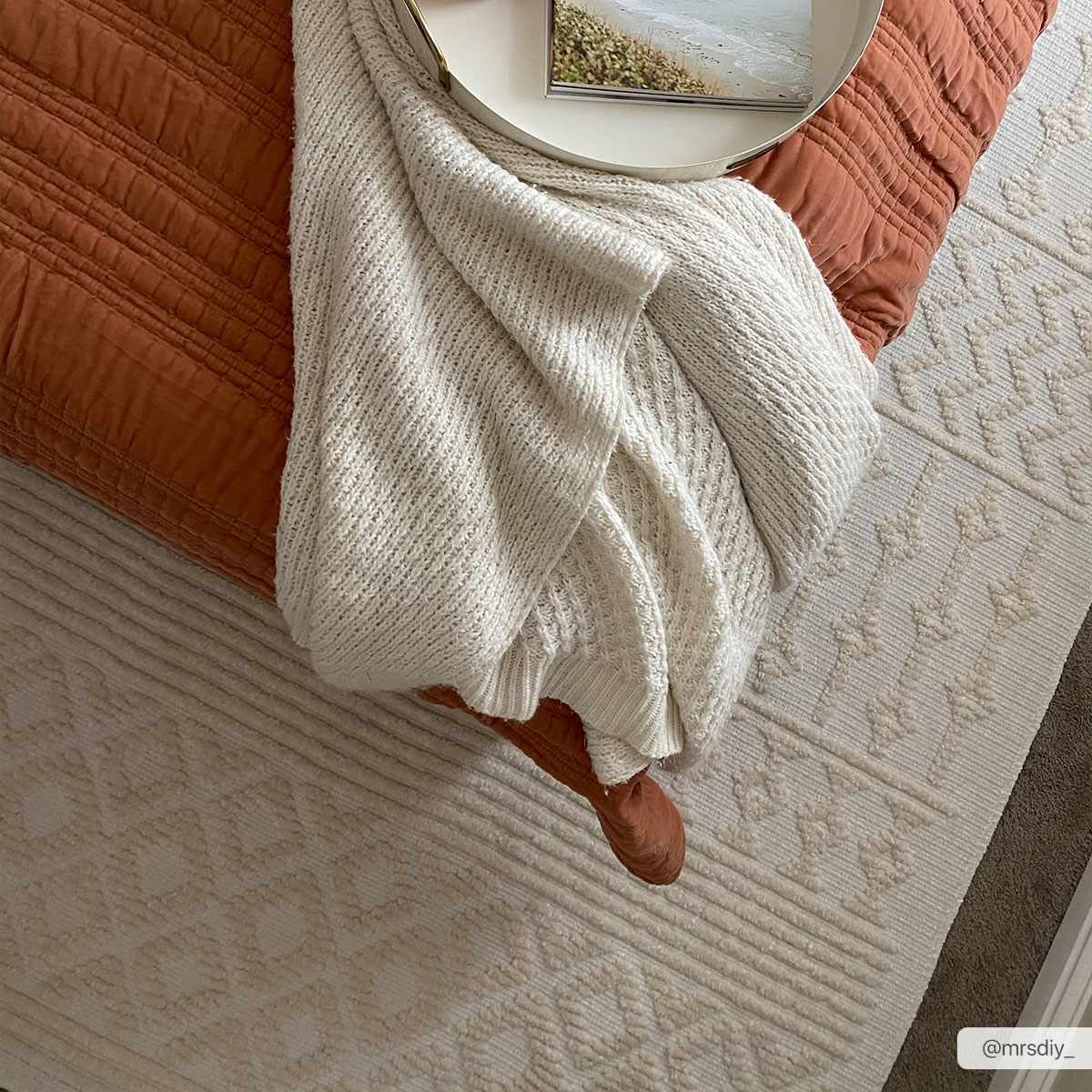 Drago White Washable Area Rug