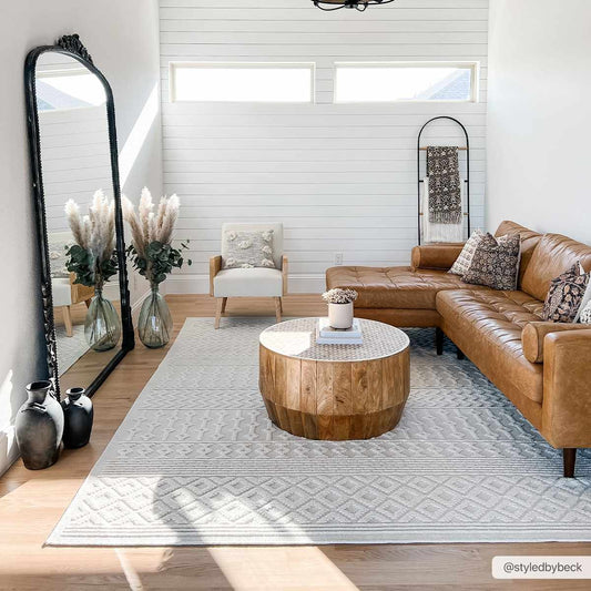 Drago White Washable Area Rug - Boutique Rugs