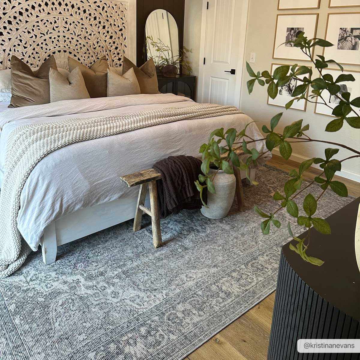 Dusty Sage Washable Persian Rug - Boutique Rugs