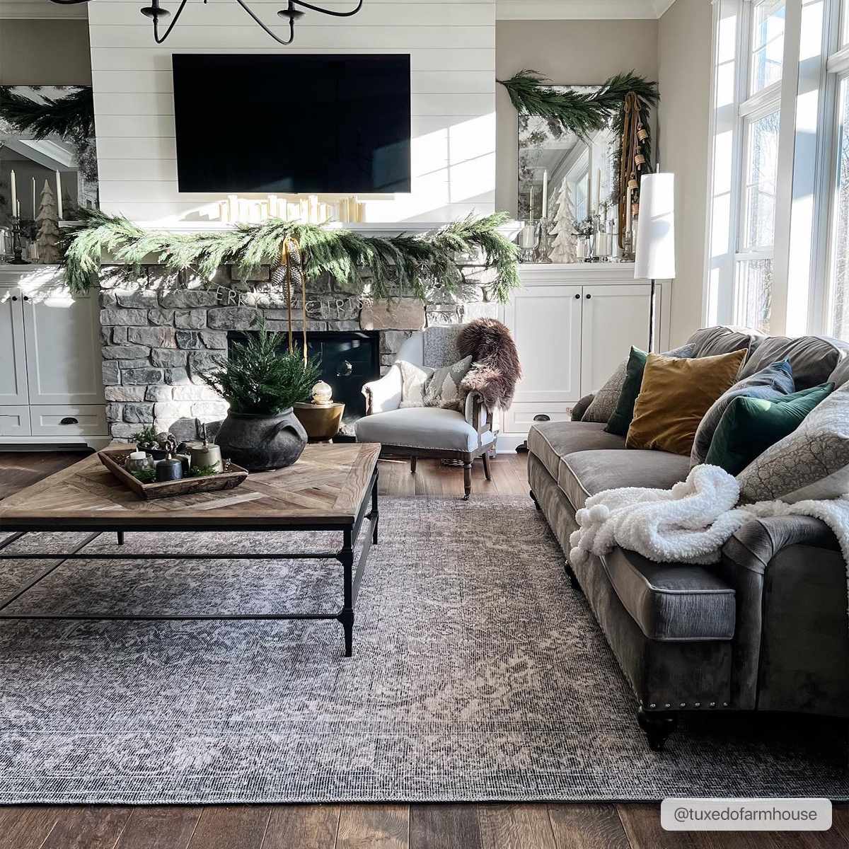 Dusty Sage Washable Persian Rug - Boutique Rugs