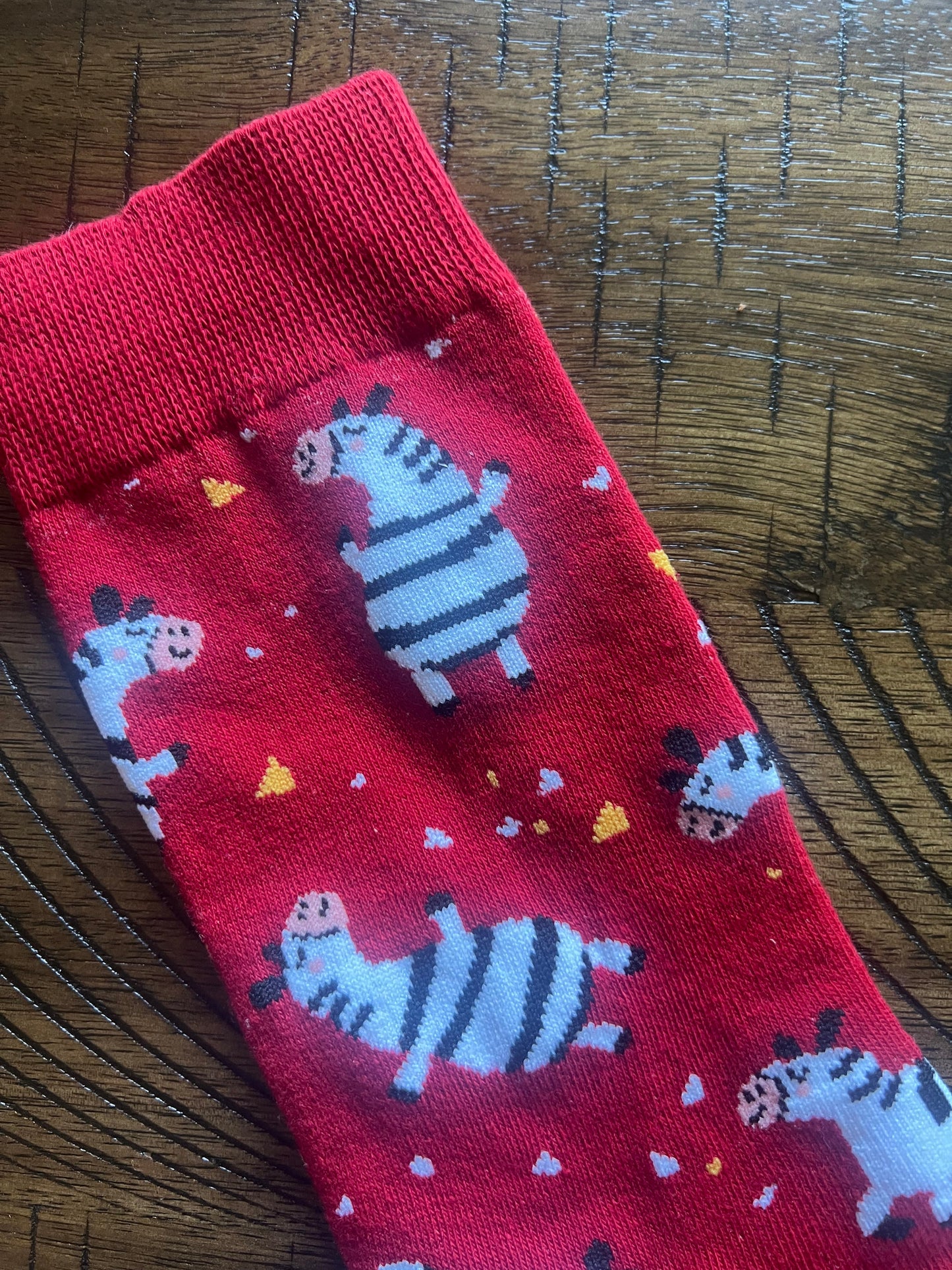 Adorables chaussettes zèbre