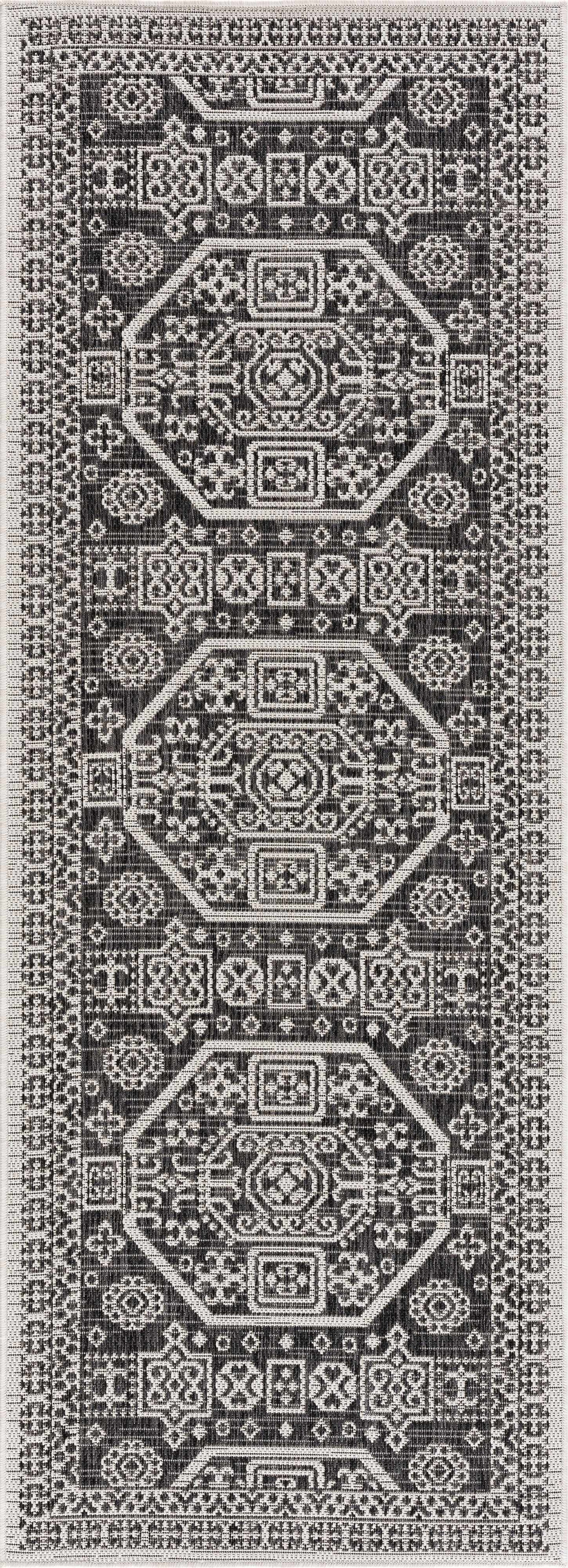 Kingscliff Black&White Outdoor Rug - Clearance