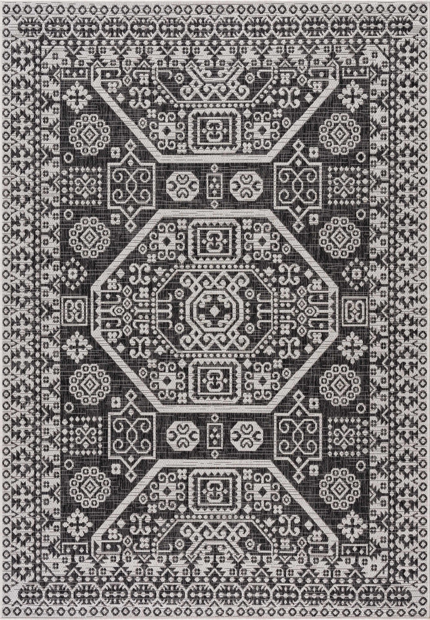 Kingscliff Black&White Outdoor Rug - Clearance