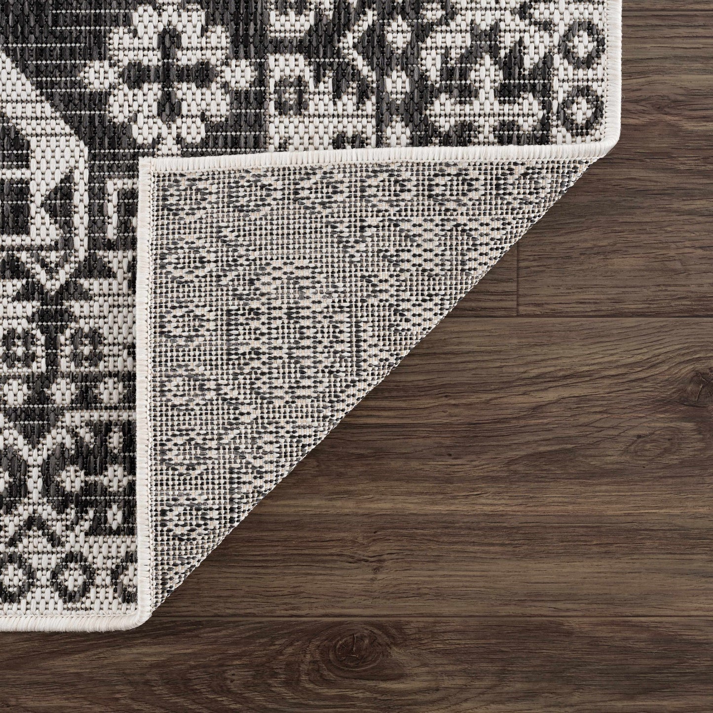 Kingscliff Black&White Outdoor Rug - Clearance