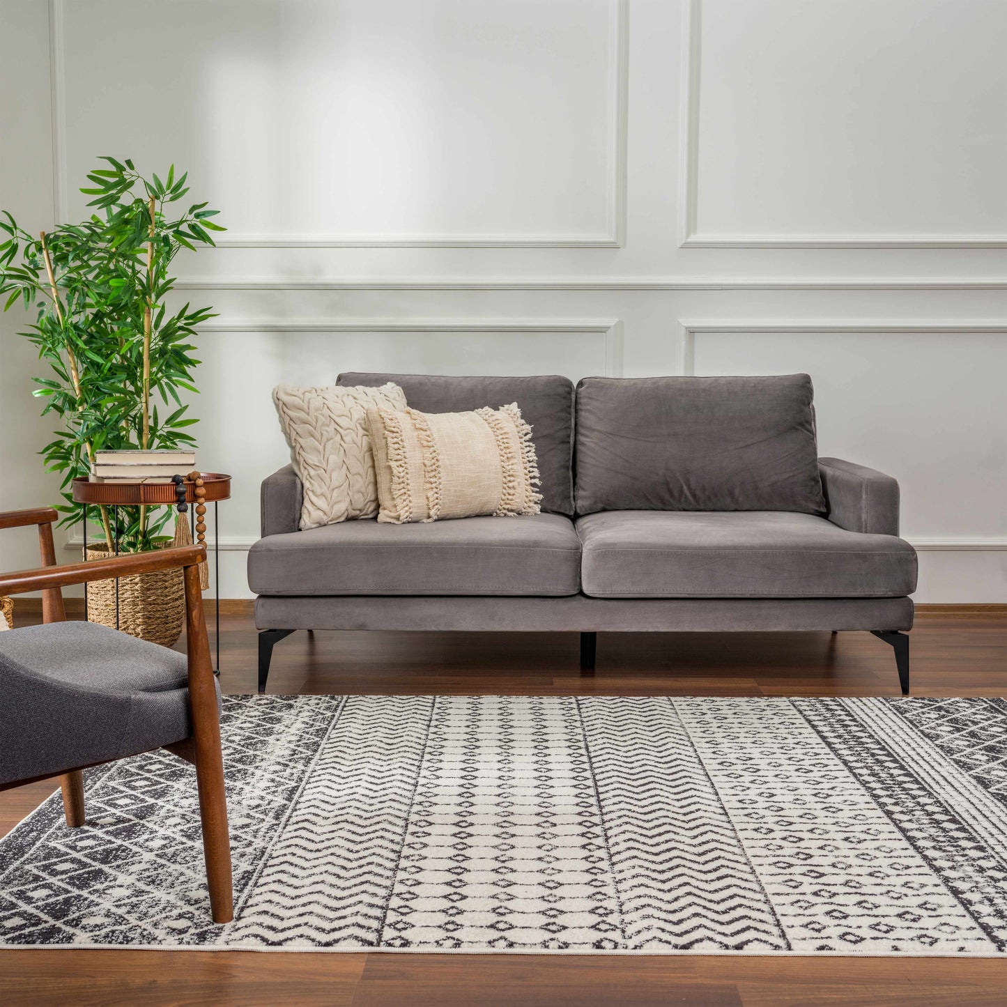 Constantin Black & White All Over Rug - Boutique Rugs