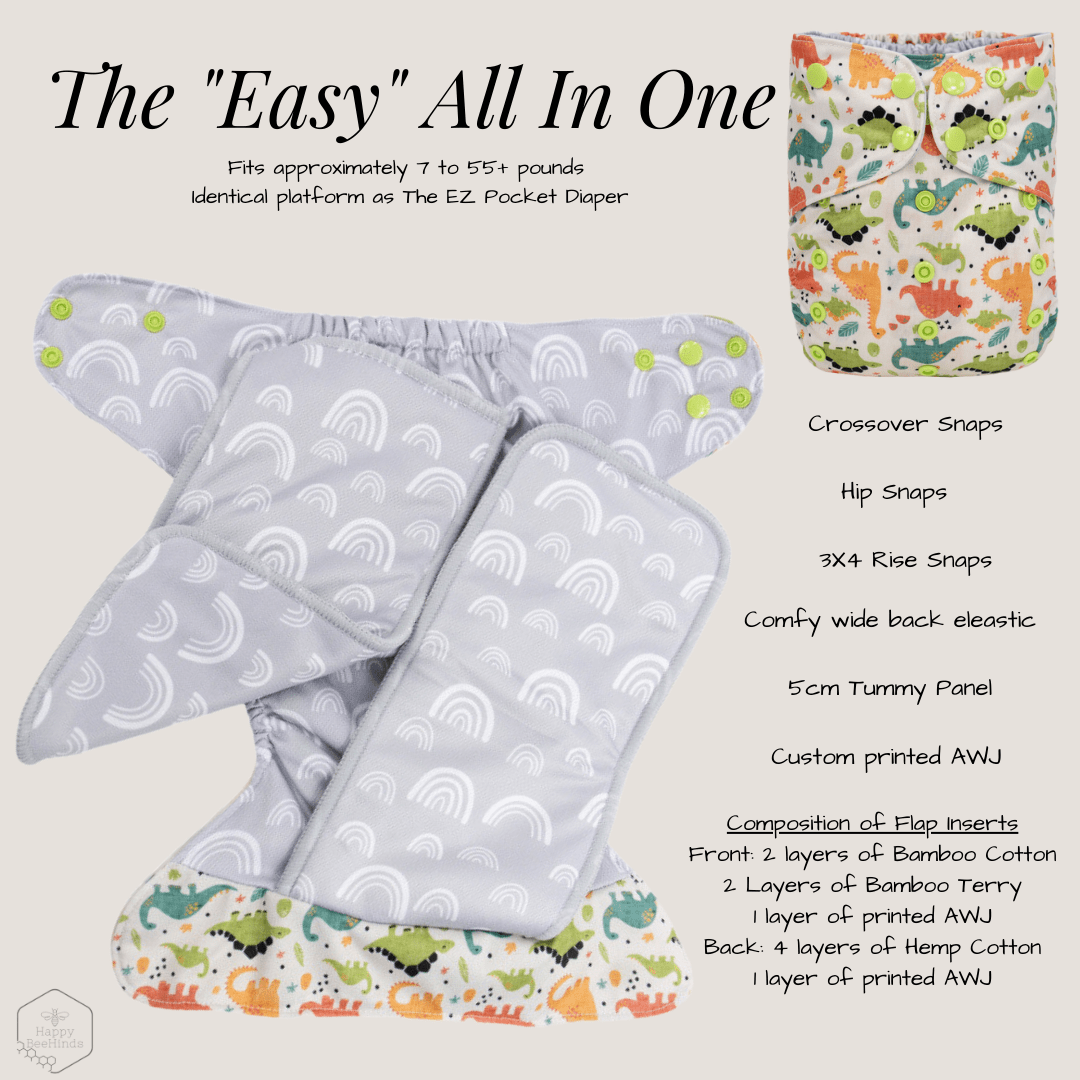 The Easy All In One Diaper by Happy BeeHinds - Adventure Awaits