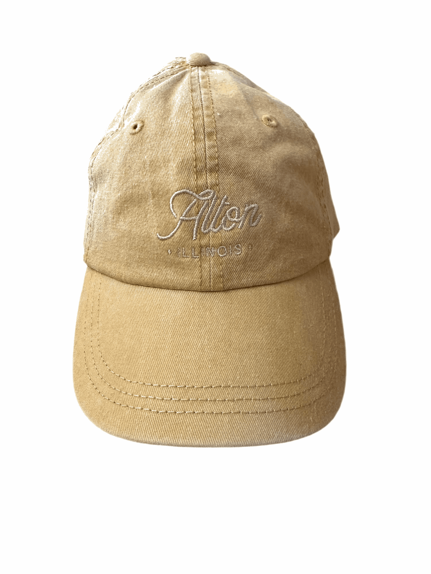 Alton Illinois Script Baseball Hat - Saffron - Ruff House Print Shop