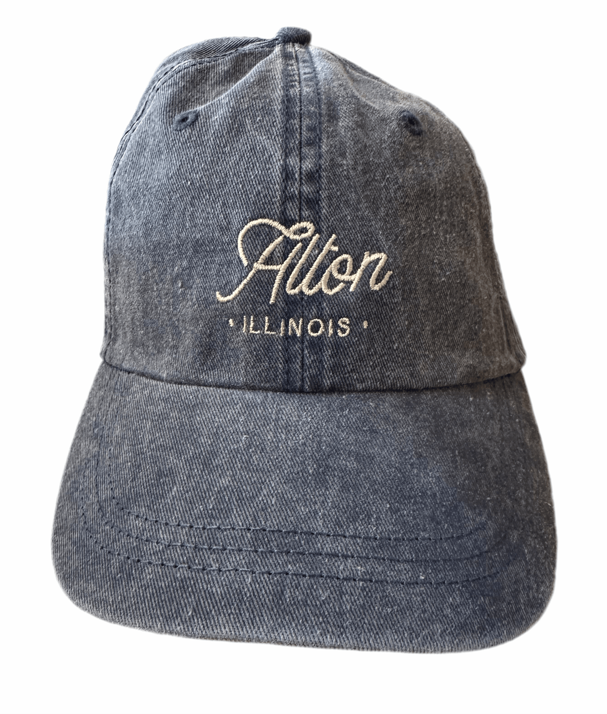 Alton Illinois Script Baseball Hat - Ruff House Print Shop