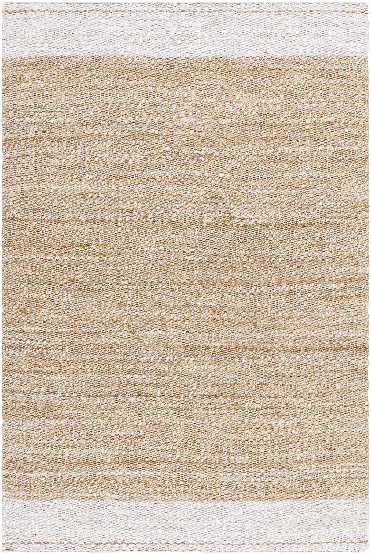 Natural and Ivory Jute Area Rug - 5’ x 7’6’’ Rectangle - Boutique Rugs