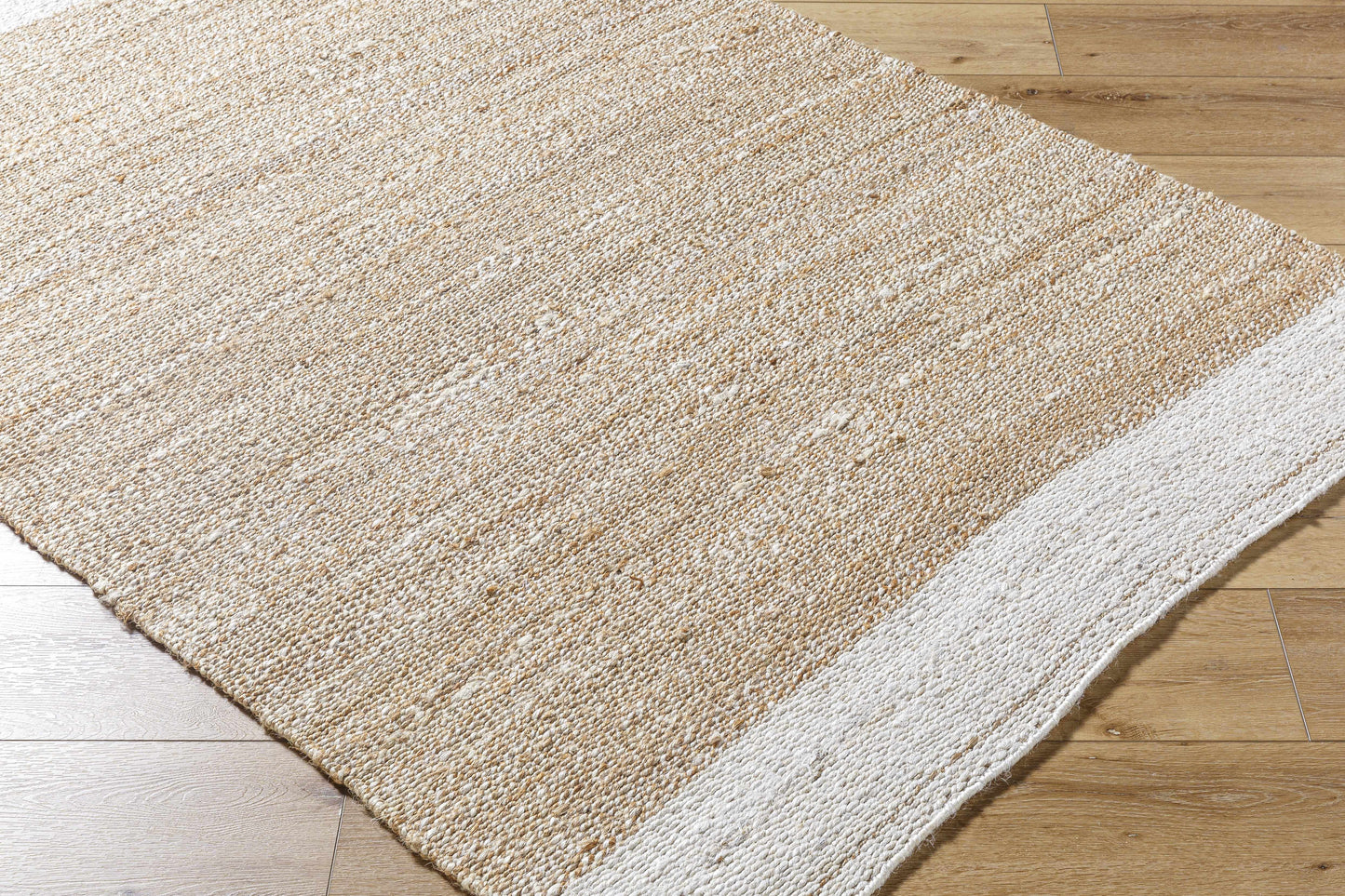 Natural and Ivory Jute Area Rug - Boutique Rugs