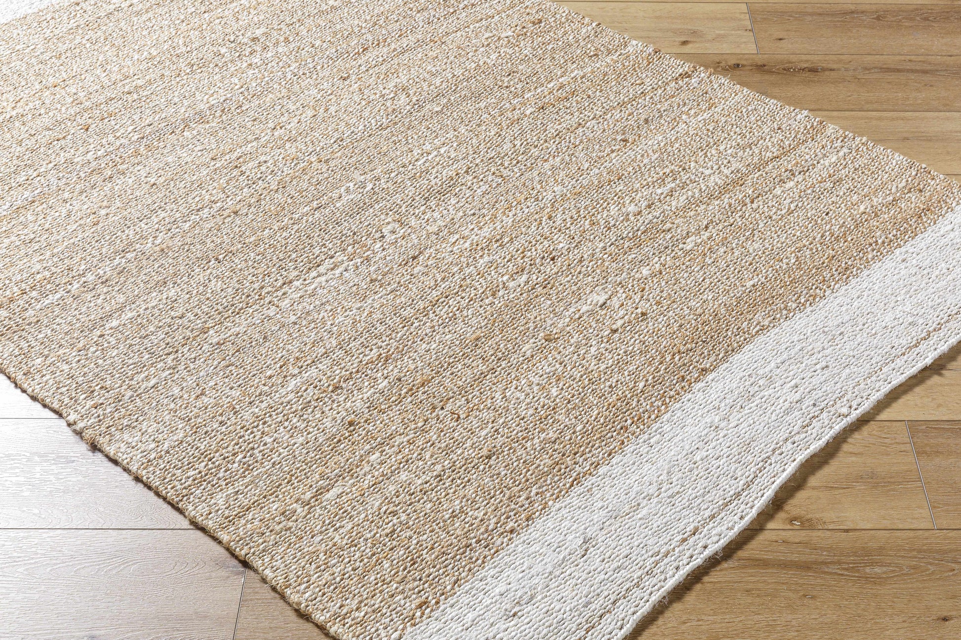 Natural and Ivory Jute Area Rug - Boutique Rugs