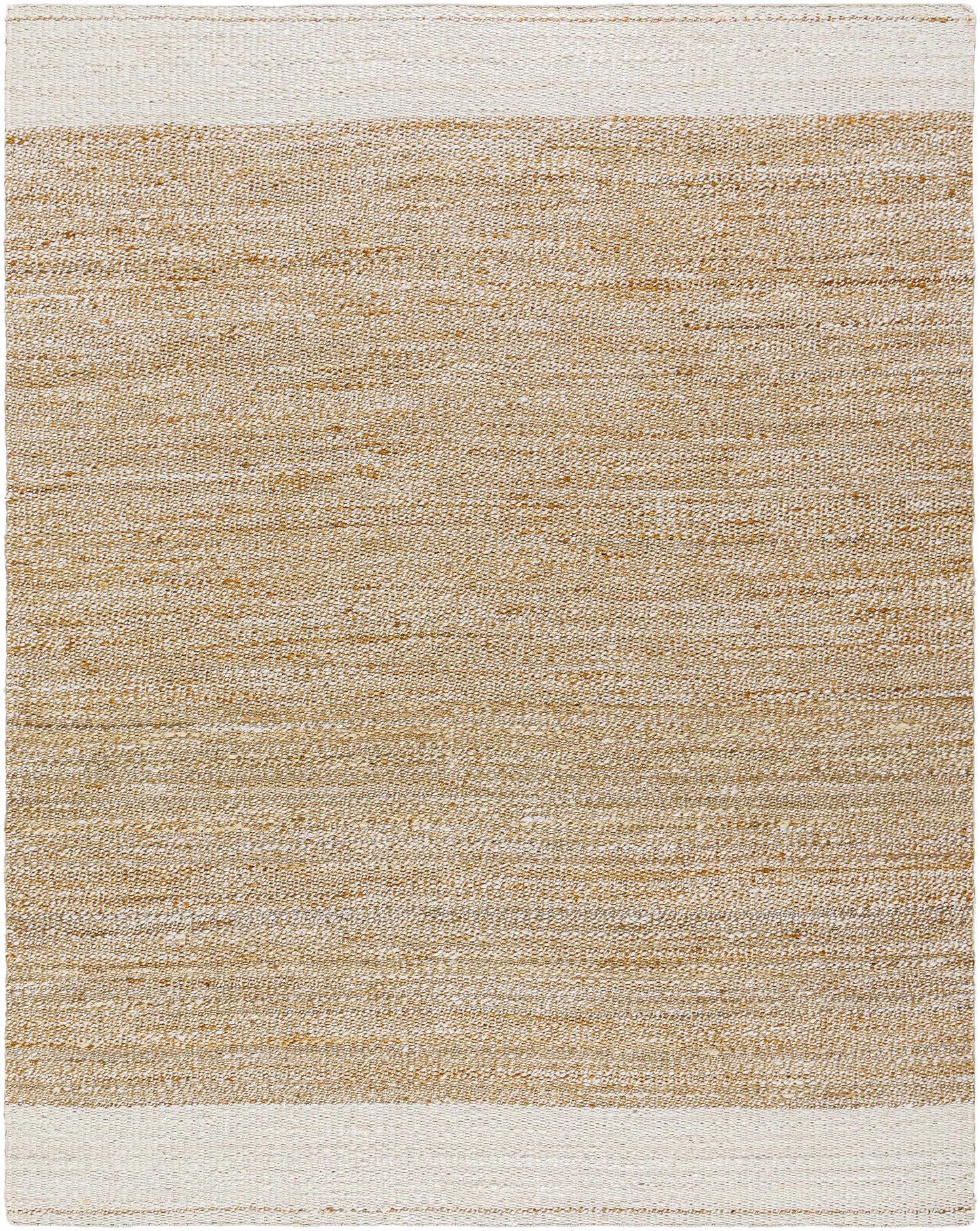 Natural and Ivory Jute Area Rug - 8’ x 10’ Rectangle - Boutique Rugs