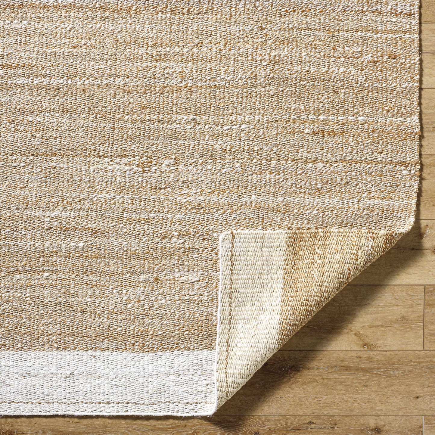 Natural and Ivory Jute Area Rug - Boutique Rugs