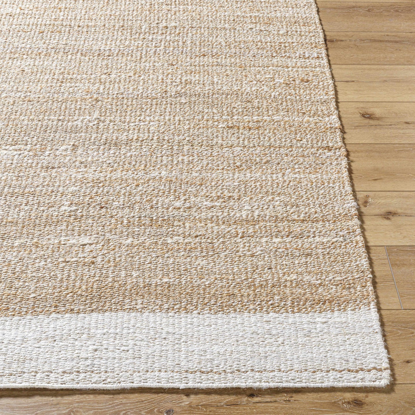Natural and Ivory Jute Area Rug - Boutique Rugs