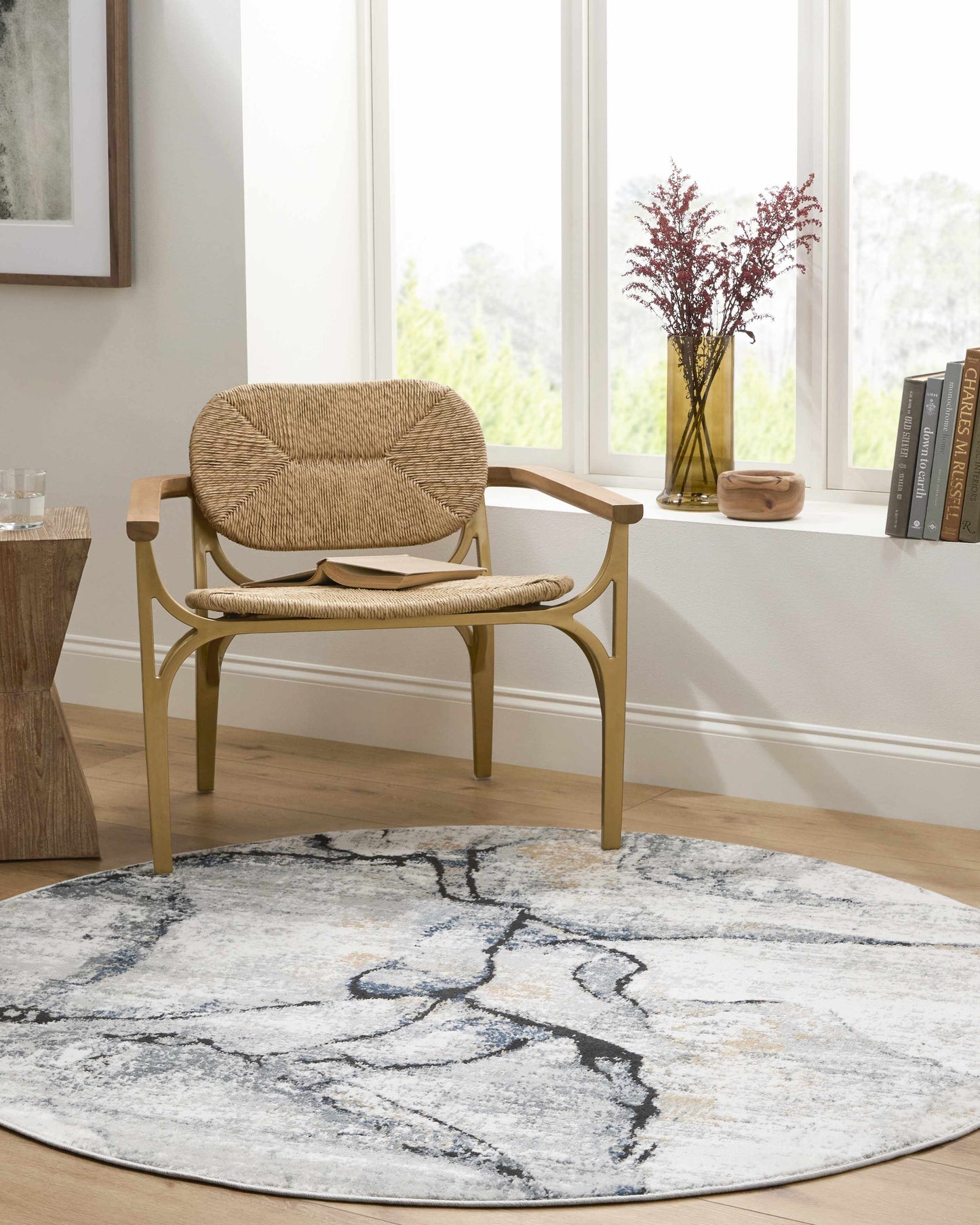 Fremantle Gray Marble Rug - Boutique Rugs