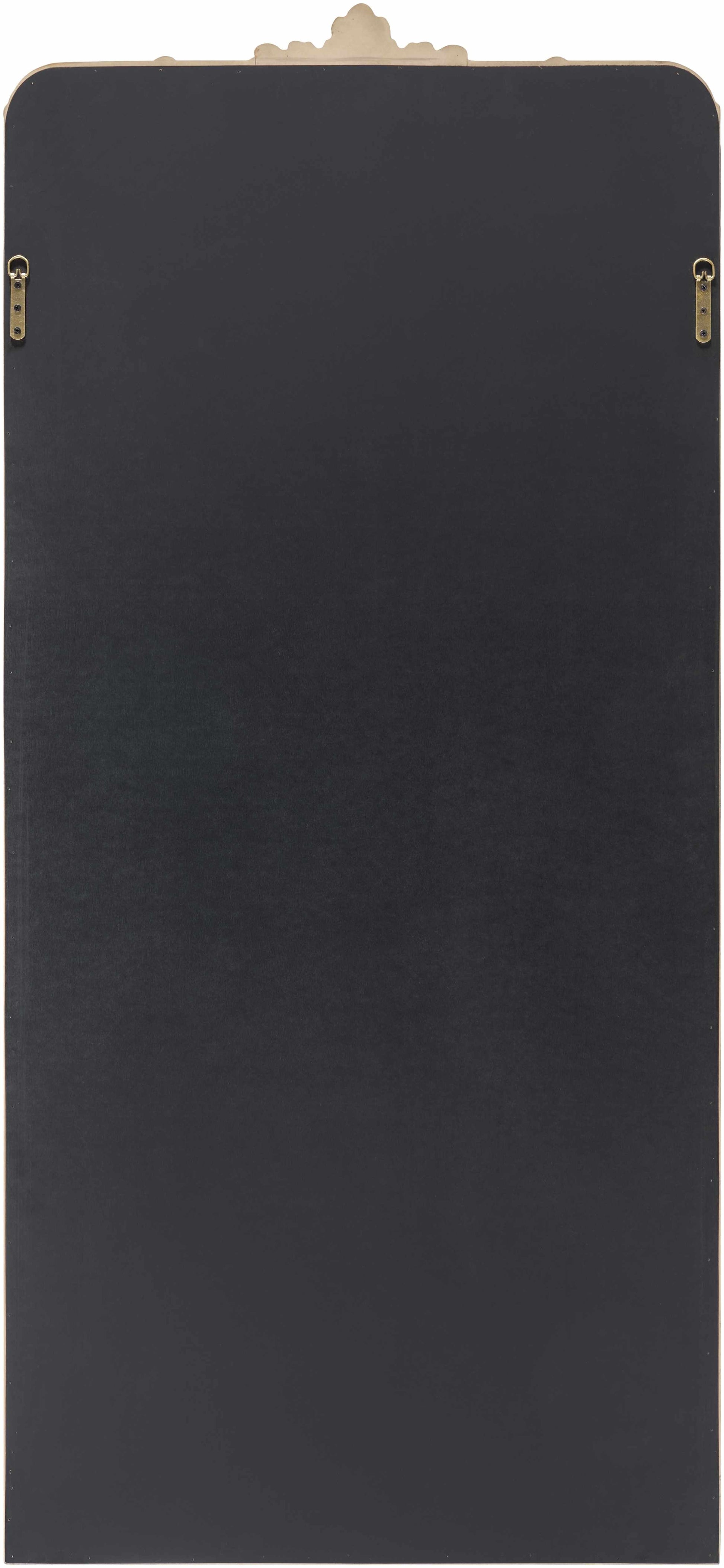 Gold Ornate 66’’ Rectangular Mirror - 66’’H x 30’’W x 2’’D Arch/Crowned Top - Boutique Rugs