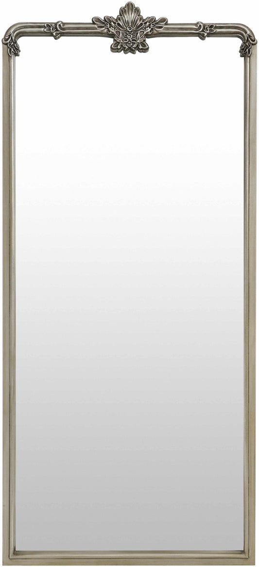 Silver Gray Frame 66" Rectangle Wall Mirror