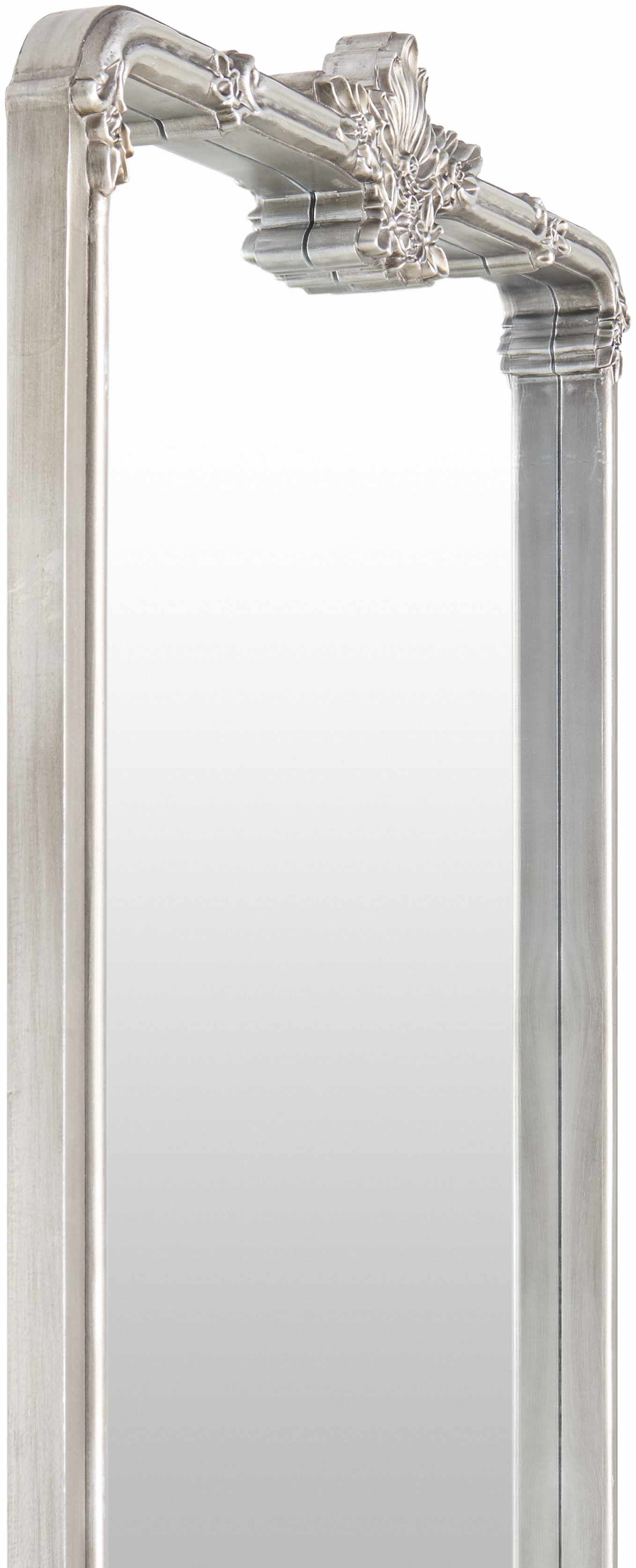 Silver Gray Frame 66’’ Rectangle Wall Mirror - 66’’H x 30’’W x 2’’D Arch/Crowned Top - Boutique Rugs
