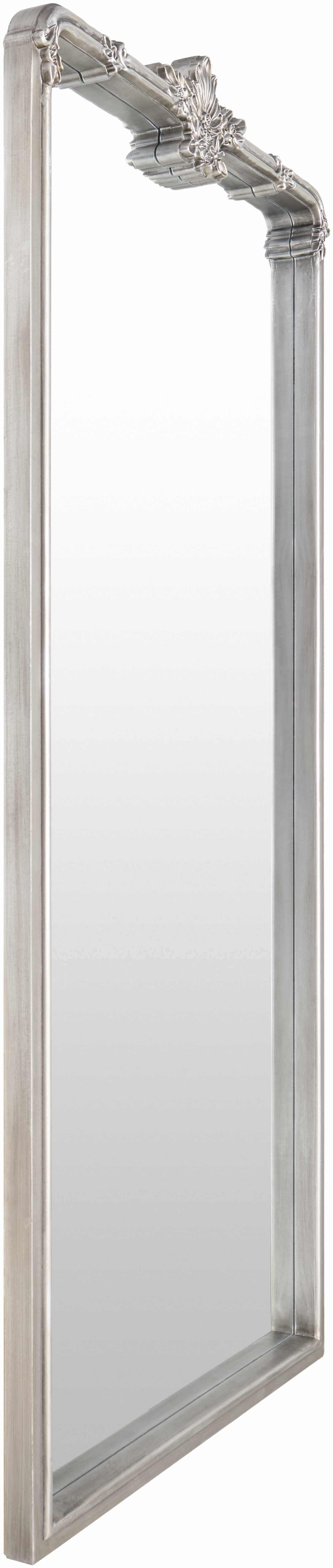 Silver Gray Frame 66’’ Rectangle Wall Mirror - 66’’H x 30’’W x 2’’D Arch/Crowned Top - Boutique Rugs