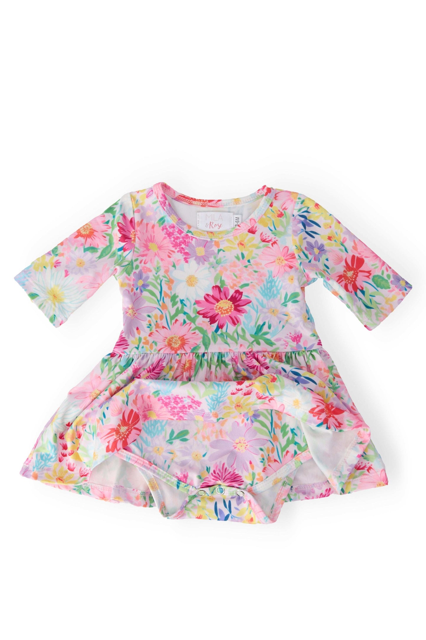 Field of Flowers 3/4 Twirl Bodysuit - Mila & Rose ®